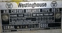3000 Amp, WESTINGHOUSE, DB-75, 480 V., ELECTRICALLY OPERATED, INDOORHOUSED -1