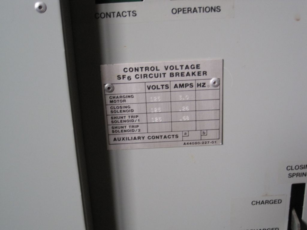 1200 Amp, SQUARE D, FLUARC, FG-2-05025-12, 5000 V.,E/O, D/O