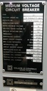 1200 Amp, SQUARE D, VR V5D6153Y000A, 15 KV, 2002, 120 VAC CL/125 VDC TRIP:1