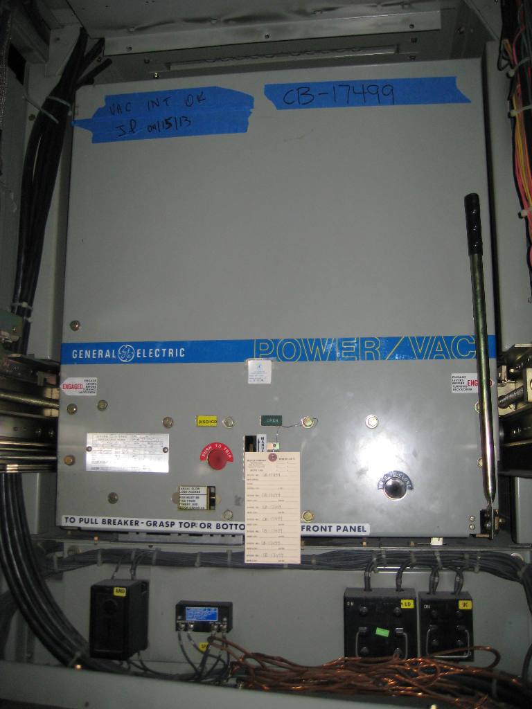 1200 Amp, GENERAL ELECTRIC, VB1-4.16-250-1, 5000 V., 125 VDC CLOSE & TRIP, ML-18