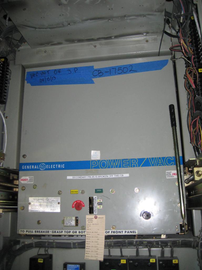 1200 Amp, GENERAL ELECTRIC, VB1-4.16-250-1, 5000 V., 125 VDC CLOSE & TRIP, ML-18
