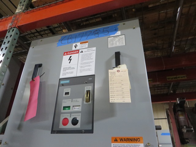 1200 Amp, SIEMENS, 5GMI-250-1200-58, 5000 V., 125 VDC MOTOR/CLOSE/TRIP