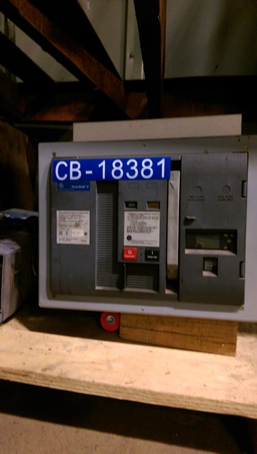 1600 Amp, GENERAL ELECTRIC, POWER BREAK II, 600 V.,