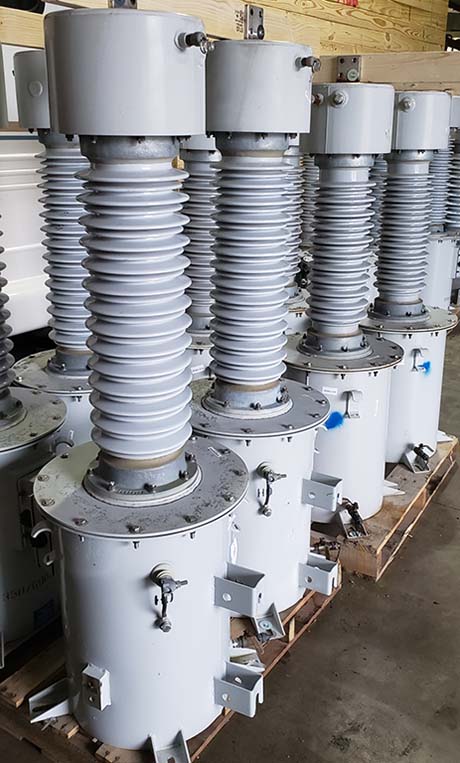 69000 V PRIMARY, Sec. 115/67.08 V SECONDARY, 350/600:1, HAEFLEY TRENCH CVT'S:3