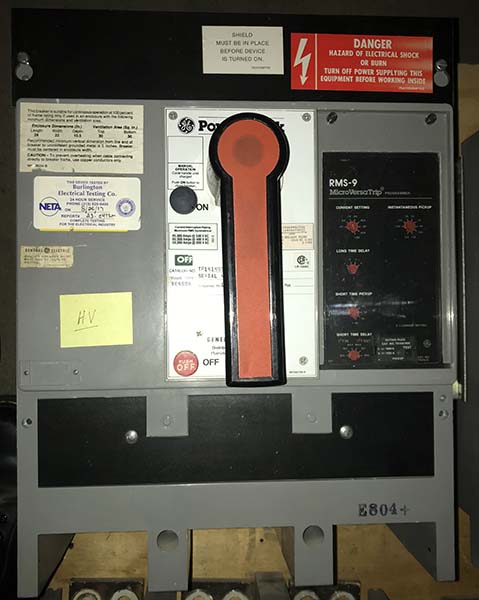 1600 Amp, GE, TP1616SS, 480 V., AIR CIRCUIT BREAKER