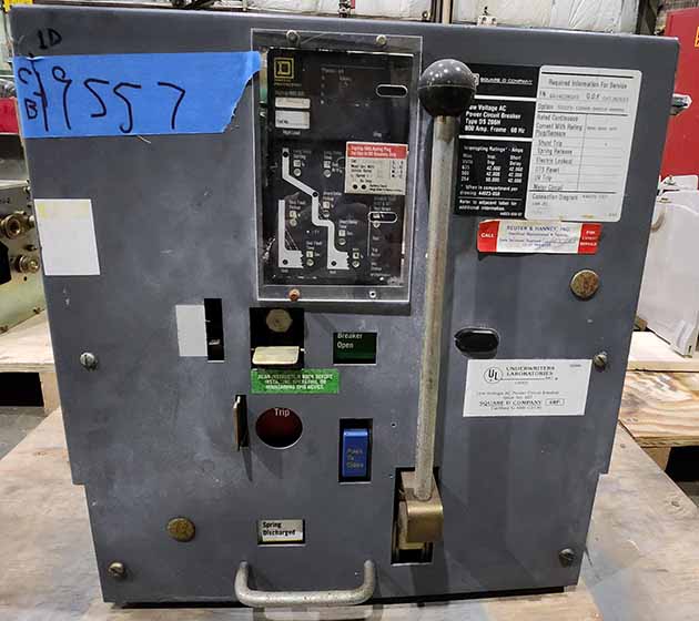 800 Amp, SQUARE D, DS 206H, 480 V., AC POWER CIRCUIT BREAKER