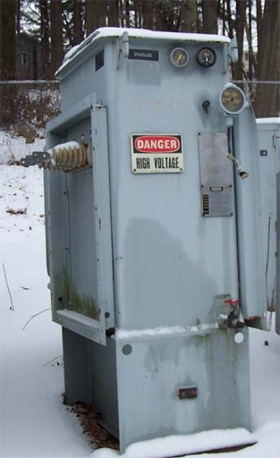 [024887] 225 KVA, Pri. 13200 V, DELTA, Sec. 230 V, DELTA, WESTINGHOUSE, SILICONE FILLED