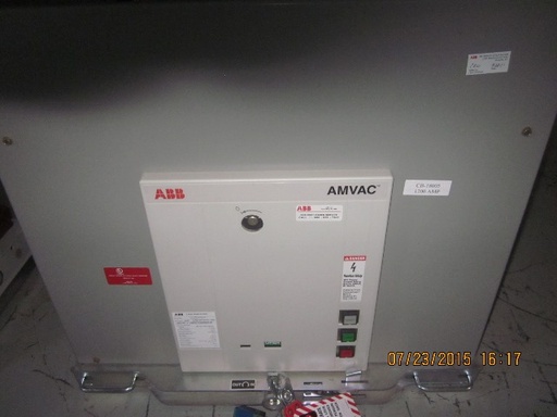[039938] 1200 Amp, ABB, AMVAC, 4160 V., 2009, ELECTRICALLY OPERATED, UNUSED:1
