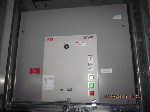 [039942] 1200 Amp, ABB, AMVAC, 4160 V., 2009, ELECTRICALLY OPERATED, UNUSED:1