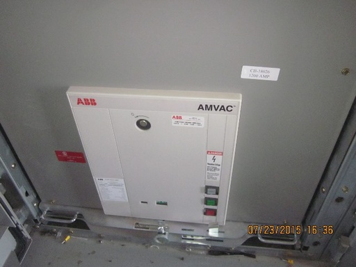 [039959] 1200 Amp, ABB, AMVAC, 4160 V., 2009, ELECTRICALLY OPERATED, UNUSED:1