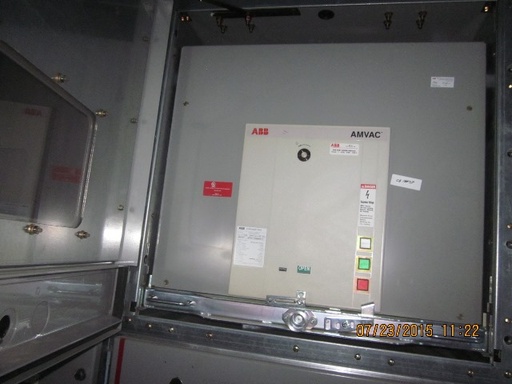 [039980] 1200 Amp, ABB, AMVAC, 4160 V., 2009, 125 VDC CLOSE & TRIP, UNUSED:1