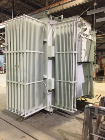 [040742] 7500/9375/10500 KVA, Pri 66000 D, Sec 13800Y/7960, GE LTC SUB, AL-AL, 55/65: