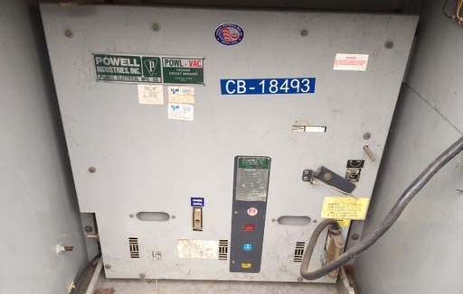 [042187] 1200 Amp, POWELL, 15PV0500-31, 15 KV, 125 VDC CLOSE/240 VDC TRIP, PVS-3 MECH.:1