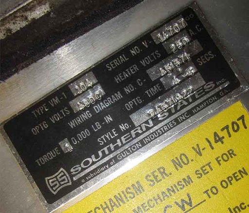 [042398] SOUTHERN STATES, No. VM1-104, 48 VDC, CONTROLLER, STYLE 24371922:1