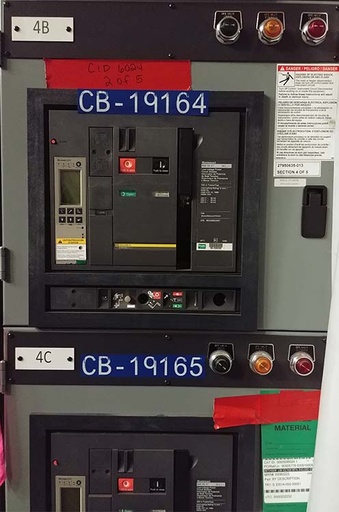 [044687] 5000 Amp, SQUARE D, POWER ZONE 4, 480 V., SWITCHGEAR, 4 BREAKERS:1