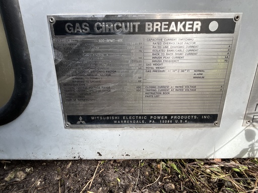 [045685] 2000A 121KV Mitsubishi 100-SFMT-40E SF6 Circuit Breaker, 40 KAIC