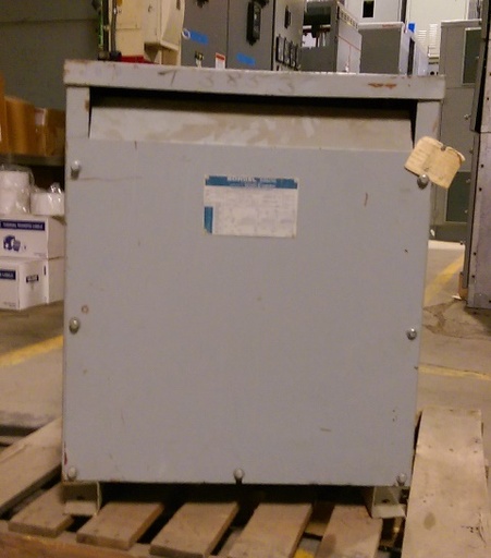 [009243] 37.5 KVA, Pri. 480 D, Sec. 208Y/120, AA, SORGEL/SQUARE D, 150* C;